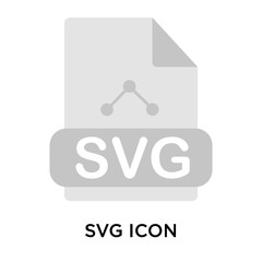 Svg icon vector sign and symbol isolated on white background, Svg logo concept