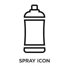 Spray icon vector sign and symbol isolated on white background, Spray logo concept