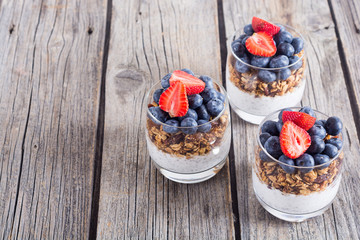 Chia yogurt with granola