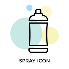 Spray icon vector sign and symbol isolated on white background, Spray logo concept