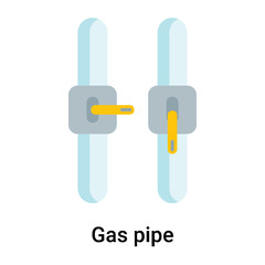 Gas pipe icon vector sign and symbol isolated on white background, Gas pipe logo concept