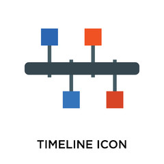 Timeline icon vector sign and symbol isolated on white background, Timeline logo concept