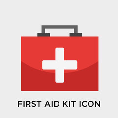 First aid kit icon vector sign and symbol isolated on white background, First aid kit logo concept