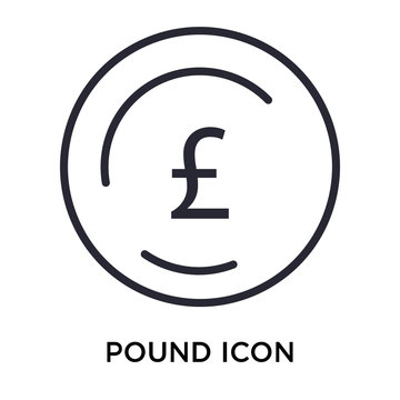 Pound icon vector sign and symbol isolated on white background, Pound logo concept