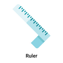 Ruler icon vector sign and symbol isolated on white background, Ruler logo concept