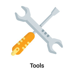 Tools icon vector sign and symbol isolated on white background, Tools logo concept