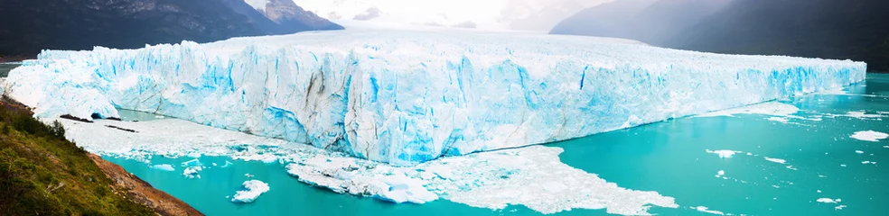 Runde Alu-Dibond Bilder Gletscher Panorama des Gletschers Perito Moreno, südöstlich von Argentinien