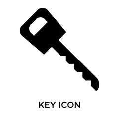 Key icon vector sign and symbol isolated on white background, Key logo concept