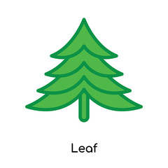 Leaf icon vector sign and symbol isolated on white background, Leaf logo concept
