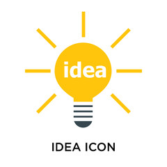 Idea icon vector sign and symbol isolated on white background, Idea logo concept
