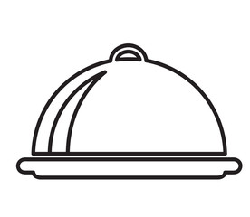 waiter tray icon, stock vector illustration