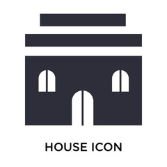 House icon vector sign and symbol isolated on white background, House logo concept
