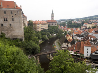 Fototapeta na wymiar Since 1992, Cesky Krumlov has been a UNESCO World Heritage Site. Czech Republic