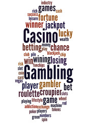 Casino gambling word cloud concept 5