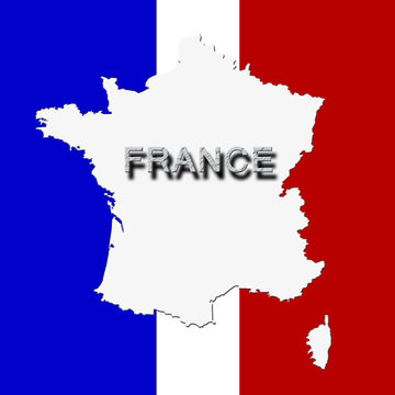 Carte de France - Avec Contour