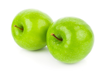 Green apples Isolated on a white background