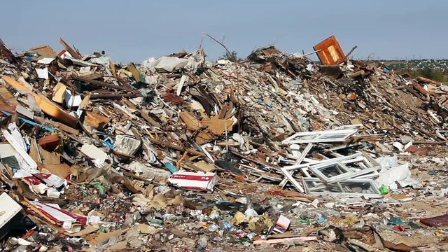 Large garbage dump waste