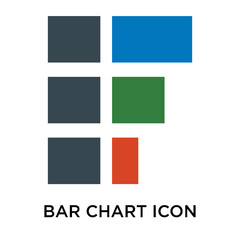 Bar chart icon vector sign and symbol isolated on white background, Bar chart logo concept