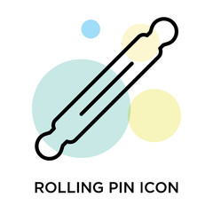 Rolling pin icon vector sign and symbol isolated on white background, Rolling pin logo concept