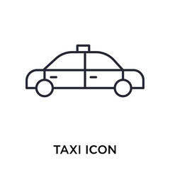 Taxi icon vector sign and symbol isolated on white background, Taxi logo concept