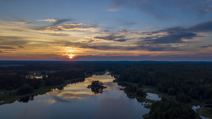 Fototapeta na wymiar Sunset at the Baltic Sea, Finland