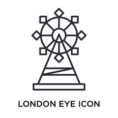 London eye icon vector sign and symbol isolated on white background, London eye logo concept
