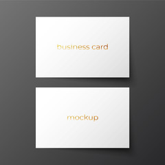 Business card vector template. Clean business card mockup. Realistic vector illustration