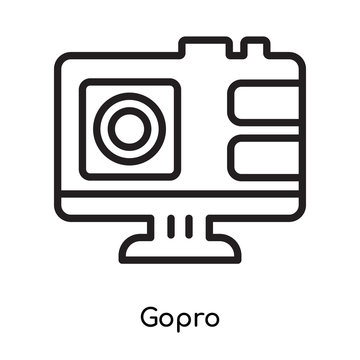 Gopro icon vector sign and symbol isolated on white background, Gopro logo concept