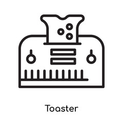 Toaster icon vector sign and symbol isolated on white background, Toaster logo concept