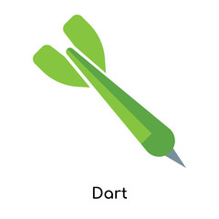 Dart icon vector sign and symbol isolated on white background, Dart logo concept