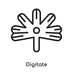 Digitate icon vector sign and symbol isolated on white background, Digitate logo concept