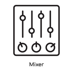 Mixer icon vector sign and symbol isolated on white background, Mixer logo concept