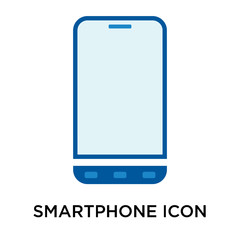 Smartphone icon vector sign and symbol isolated on white background, Smartphone logo concept