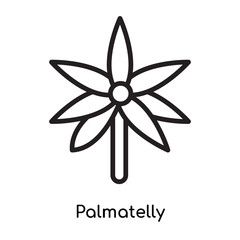 Palmatelly icon vector sign and symbol isolated on white background, Palmatelly logo concept