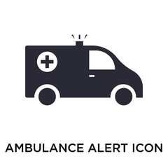 Ambulance Alert icon vector sign and symbol isolated on white background, Ambulance Alert logo concept