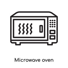 Microwave oven icon vector sign and symbol isolated on white background, Microwave oven logo concept