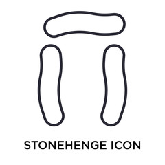 Stonehenge icon vector sign and symbol isolated on white background, Stonehenge logo concept