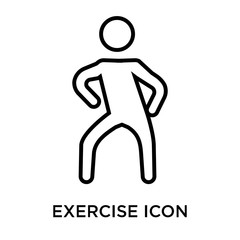Exercise icon vector sign and symbol isolated on white background, Exercise logo concept