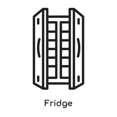 Fridge icon vector sign and symbol isolated on white background, Fridge logo concept