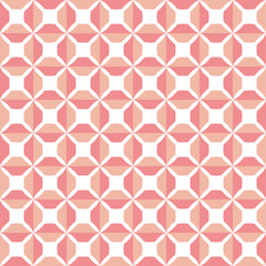 Geometric Pink Diamond Vector Seamless Pattern. Abstract Art Deco Background. Classic Stylish Texture.