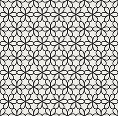 Floral Stylish Seamless Pattern. Geometric Vector Leaves Background.