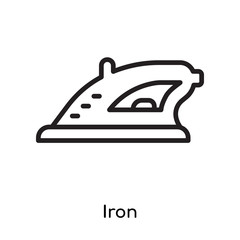 Iron icon vector sign and symbol isolated on white background, Iron logo concept