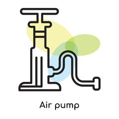 Air pump icon vector sign and symbol isolated on white background, Air pump logo concept