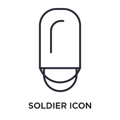 Soldier icon vector sign and symbol isolated on white background, Soldier logo concept