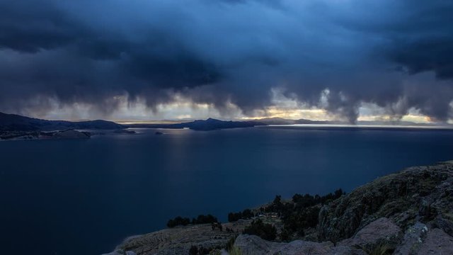 Lake Titicaca, Andean Mountain, Peru and Bolivia, Nature, South America, Time Lapse, 4k

