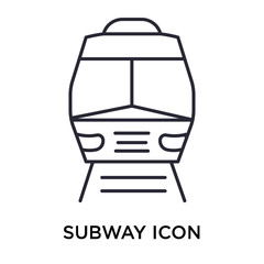 Subway icon vector sign and symbol isolated on white background, Subway logo concept