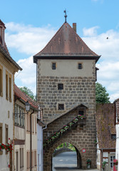 Fototapeta na wymiar Historic city gate of Sesslach