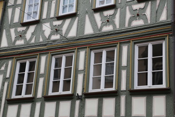 Obraz premium Tudor style house / Facades of houses in the old style