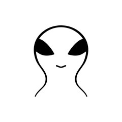 sketch an alien. vector illustration