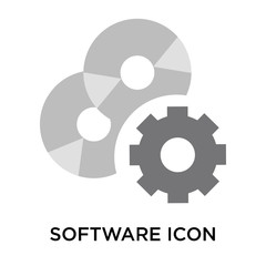 Software icon vector sign and symbol isolated on white background, Software logo concept